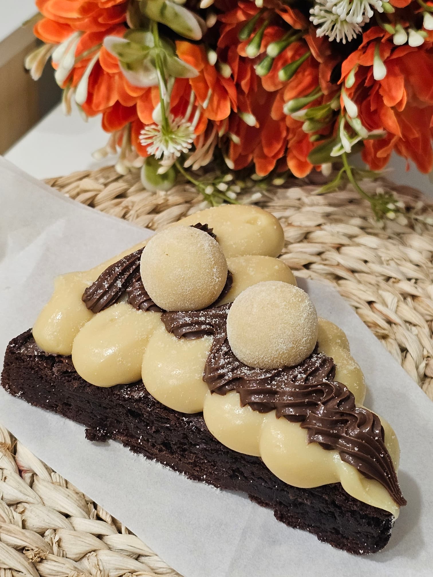 Fatia Brownie Nido com Nutella